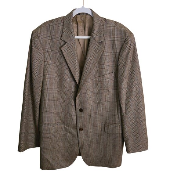 Brooks Brothers Other - Brooks Brothers 346 Small Check Sport Coat Jacket Earth Brown Multi Size 46R